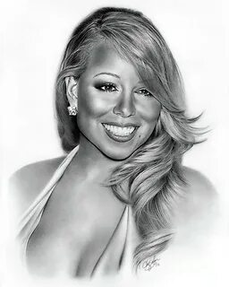 Mariah Carey Portrait Drawing by Chaz Salazar Fine Art Ameri
