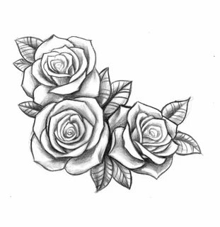 Image result for three black and grey roses drawing tattoo T