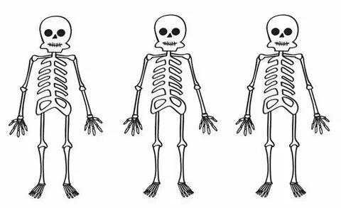 Esqueleto para recortar y colorear - Manualidades Esqueleto 
