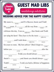 100 Wedding Printed Mad Libs a fun Guest Book Alternative Pa