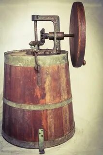 Details about Antique BUTTER Churn HEAVY Large Milk Barrel P