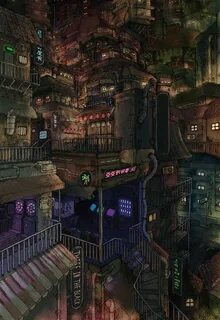 谷 口 修 on Twitter: "心 悸 楼. " Cyberpunk city, City aesthetic, 