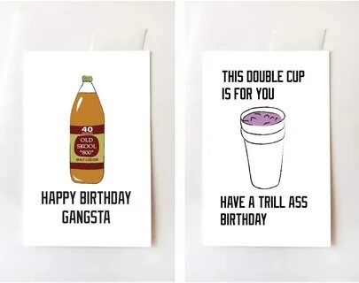 40oz Gangsta Birthday Card Paper Paper & Party Supplies
