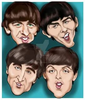 Beatles circa 1964 The beatles, Celebrity caricatures, Funny