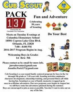 Cub Scout Flyer Template Peterainsworth