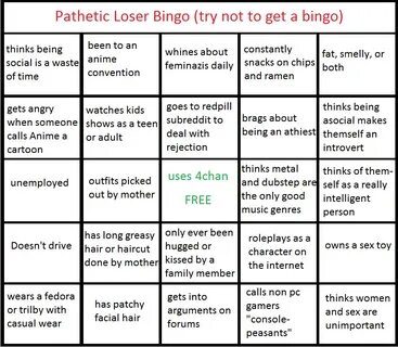 new pathetic loser bingo #funny Funny Bingo, Funny pictures,