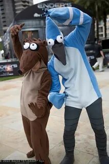 Rigby and Mordecai SDCC 2013. These guys were professionals 