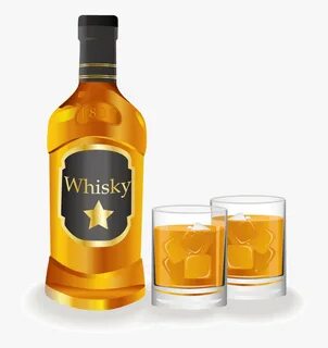Whisky Wine Distilled Beverage Bourbon Whiskey Bottle - Clip