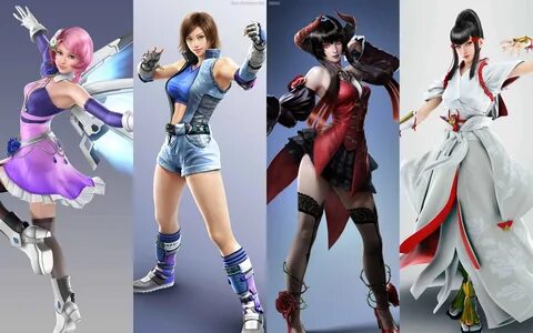 Обои Tekken 7, четыре красивые девушки 1080x1920 iPhone 8/7/