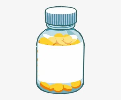 Cartoon Pill Bottle Transparent - canvas-ily