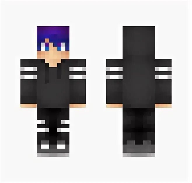 Download Blue//Purple Fade Hair Boy :D Minecraft Skin for Fr