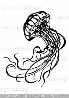 Vector MEDUSA jellyfish AI eps pdf svg dxf png jpg Etsy Jell