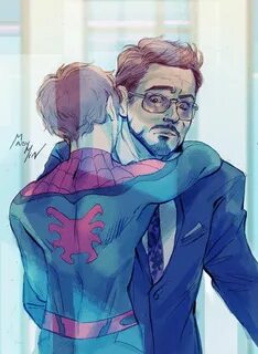 Spiderman and Iron Man #hug #back Marvel superheroes, Avenge