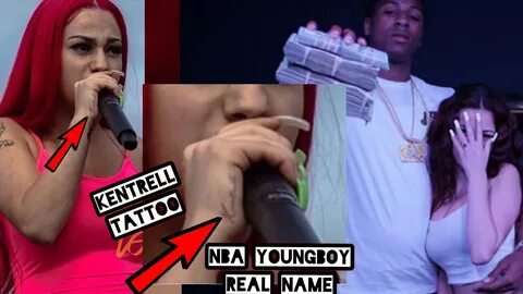 BHAD BHABIE gets NBA YOUNGBOY’S Name 'kentrell' TATTOOED on 