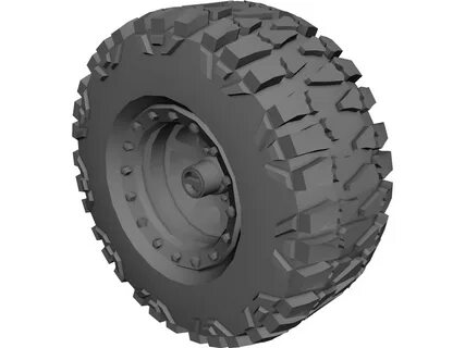 Mud Grabber Tire 3D Model - 3D CAD Browser