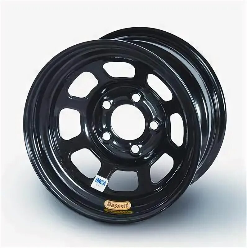 Bassett IMCA D-Hole Wheel - 15" x 8" - 5 x 4.75" - Black - 4