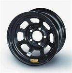 Bassett IMCA D-Hole Wheel - 15" x 8" - 5 x 4.75" - Black - 2