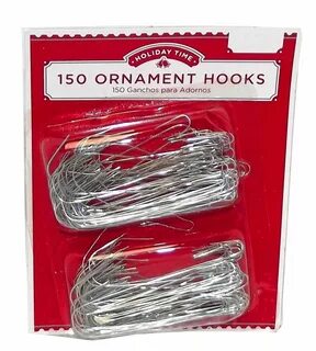 Holiday Time 150 Ornament Hooks - Silver - CT12GZB5LKN Ornam