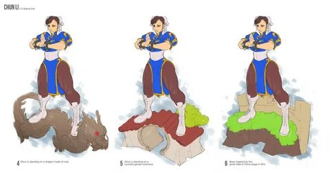 1:3 Scale Chun Li Statue Sketches on Behance