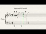 Windows XP startup - piano music sheet - YouTube