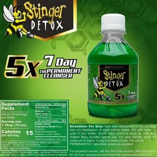 Stinger Detox 5X 7-Day Extra Strength Drink Lime 8oz: купить