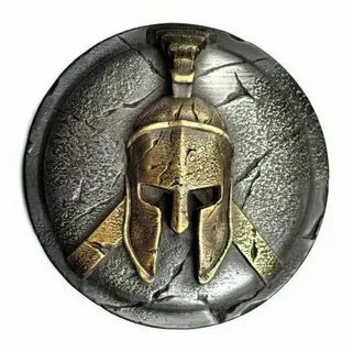 Corinthian Helmet Wall Decor, Spartan Helmet On The Shield i