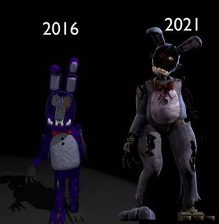 Soupeep : updated stylized withered bonnie is finished :D - 