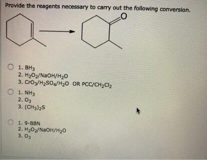 Solved Provide the reagents necessary to carry out the Chegg