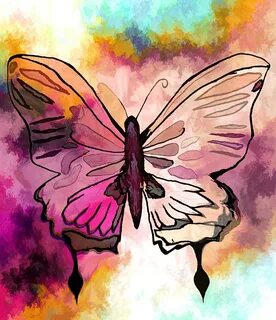 Butterfly Song Drawing by Abstract Angel Artist Stephen K Fi