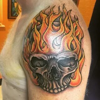 Skull And Flame Tattoo Designs - Tattoo Designs