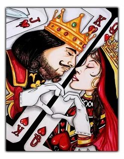 What Is Love If Not A Gamble, King And Queen Playing Cards C