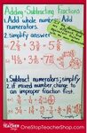Adding and Subtracting Fractions Anchor Chart - Check out my