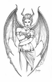 The Succubus Merihem Demon drawings, Sketches, Art drawings 