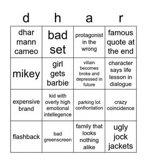 dhar mann bingo Card
