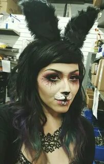 Maria Macabre - Evil Bunny, Halloween Makeup, Red Contact Le