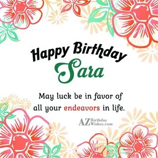 Happy Birthday Sara - AZBirthdayWishes.com