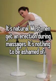 What happens if i get an erection during a massage What perc