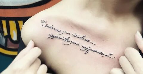31 collarbone quote tattoos that are as meaningful as they a