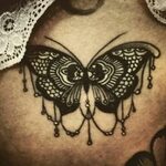 Lace butterfly tattoo art by Denis Jarovsky Lace butterfly t