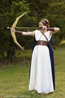 DIY Greek Goddess Costume: ARTEMIS Greek goddess costume diy