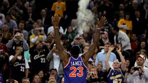 Everyone can do the chalk toss with LeBron James at Thursday