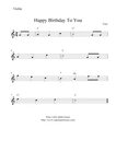 Free Sheet Music Scores: Happy Birthday To You, free violin 