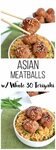 Asian Turkey Meatballs w/ Whole 30 Teriyaki Recipe Paleo rec
