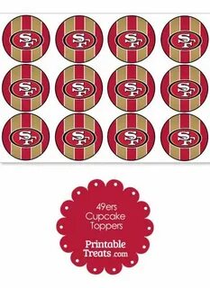 Printable 49ers Logo Cupcake Toppers Cupcake toppers printab