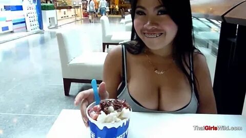 Big tited asian girl making reality video