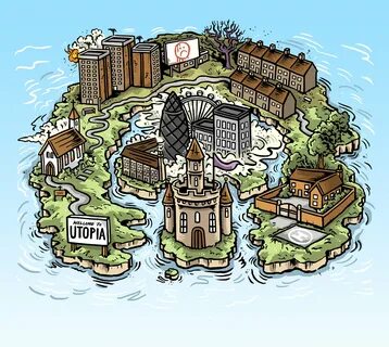 Modern Day Utopia, based on Thomas More's 1516 book. Behance