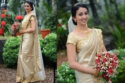 Pin by rna on sari Christian wedding sarees, Kerala wedding 