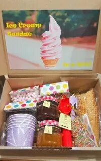 Ice cream sundae in a box! Eid gifts, Bff birthday gift, Ice