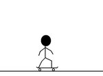 Гифка простой фигура из палочек скейт гиф картинка, скачать 