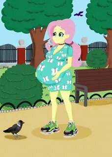 Art Trade - Pregnant Fluttershy by BlackMetalToWojna -- Fur 